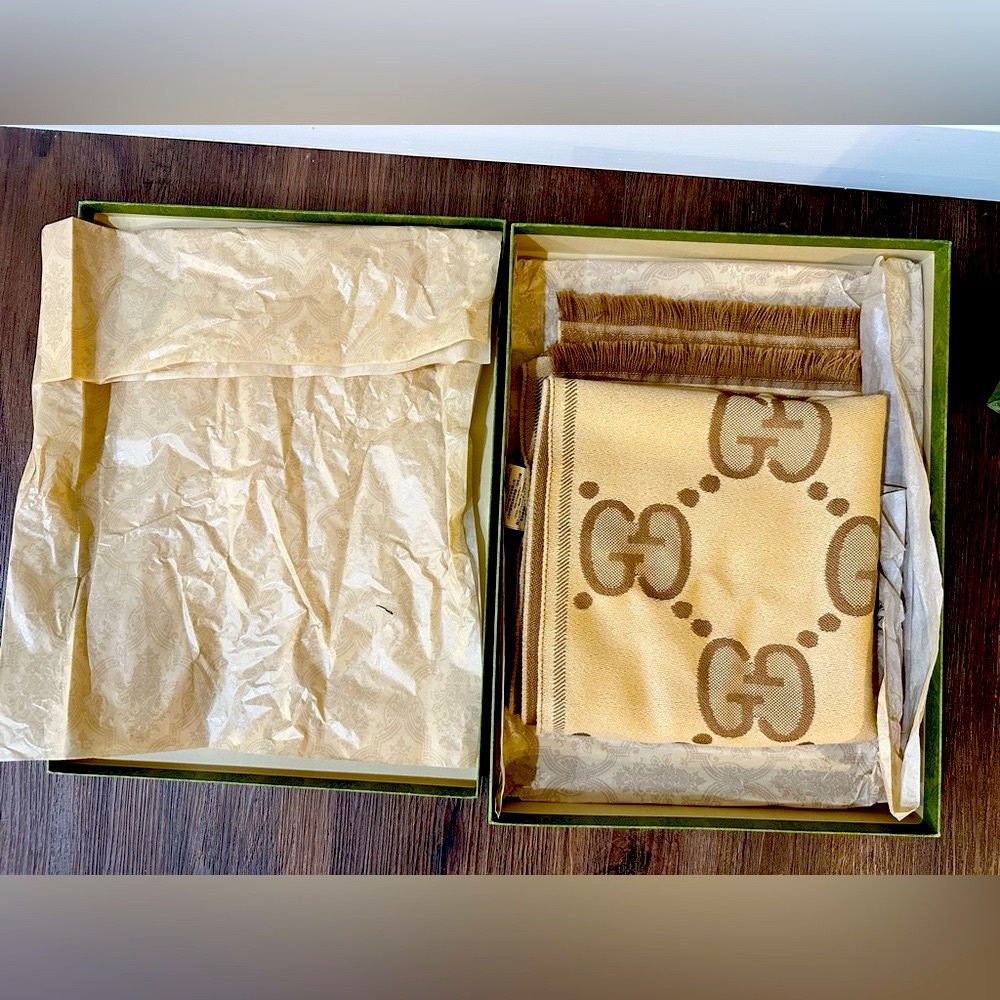 Gucci scarf - GG wool jacquard scarf - Picture 3 of 5